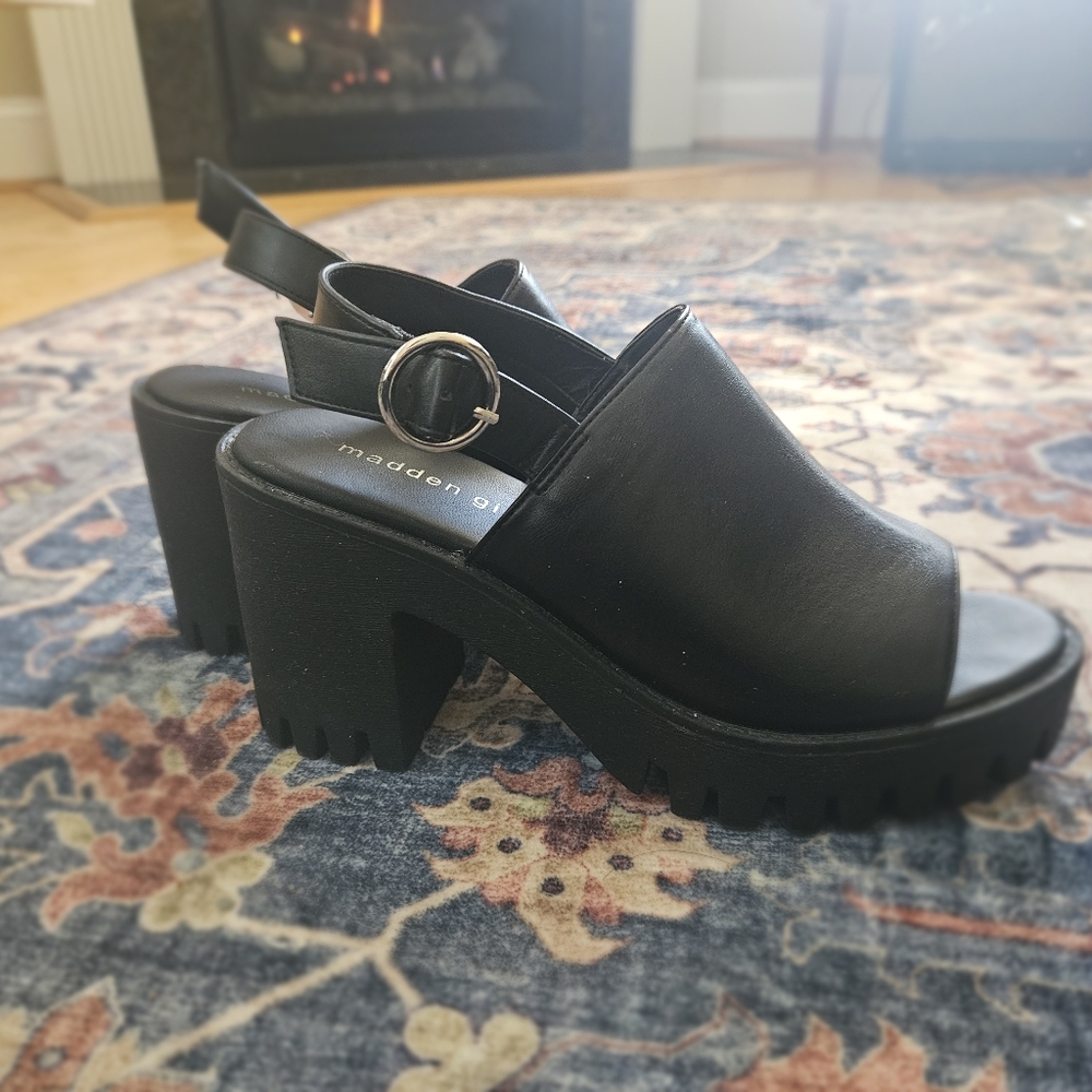 Madden Girl Black Platform Sandals